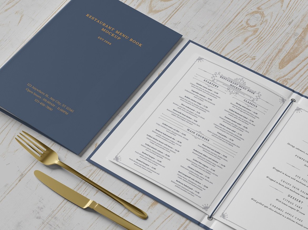 Professional menu printing Dubai luxury restaurant cafe hotel menu custom design UAE