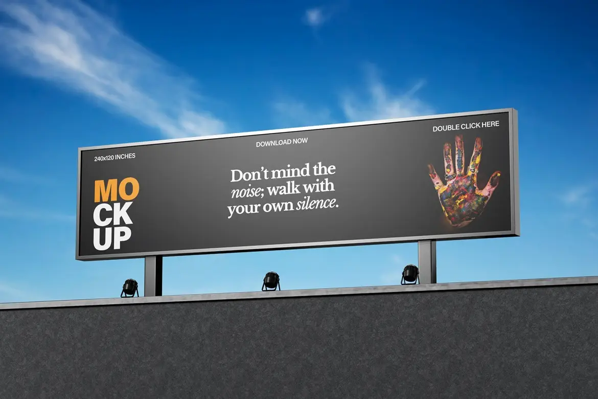 Billboard advertising Dubai roadside highway Sheikh Zayed Road