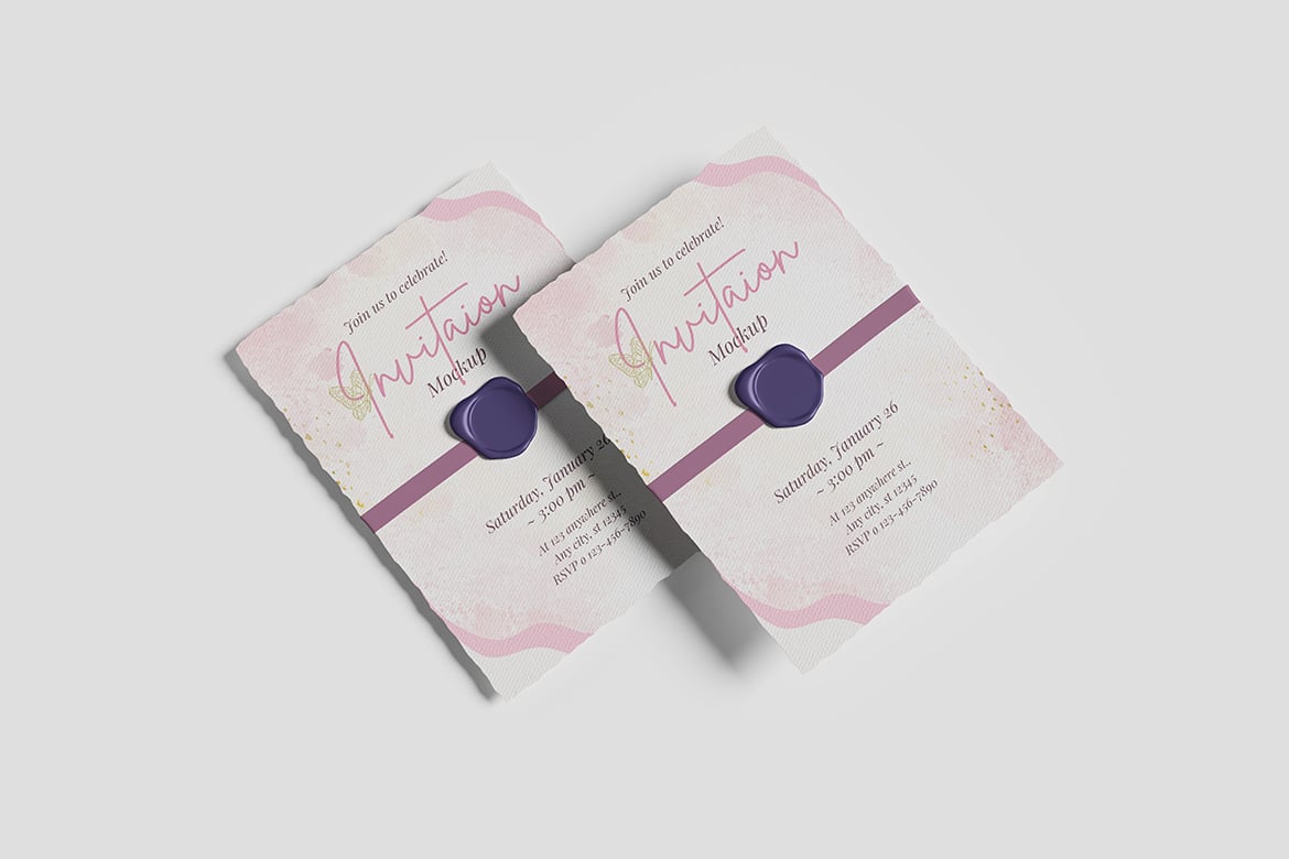 Gold foil stamped wedding invitation card printed for Dubai couple