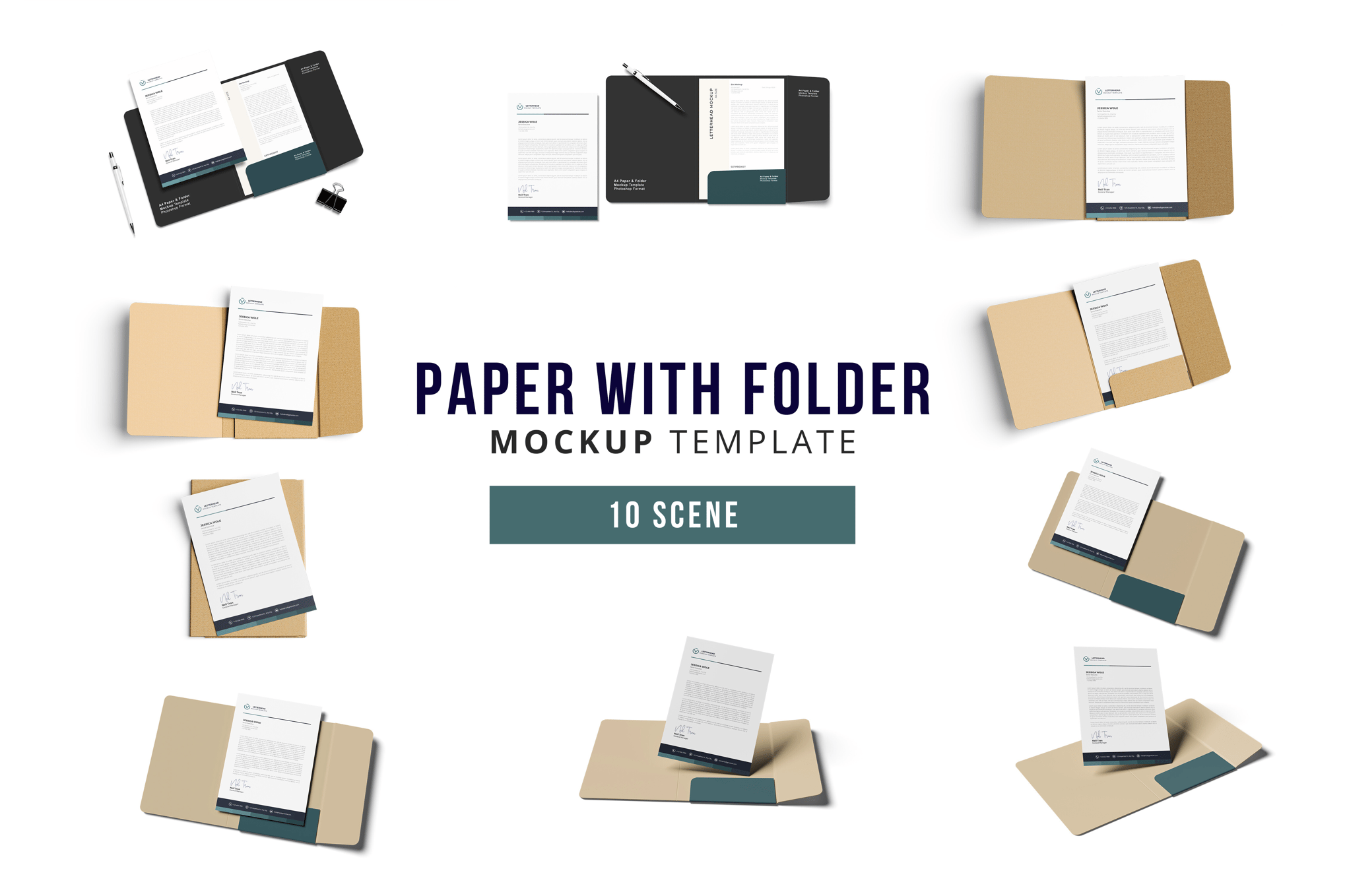 Luxury foil-stamped presentation folder finished by Nova Signage Prints Dubai