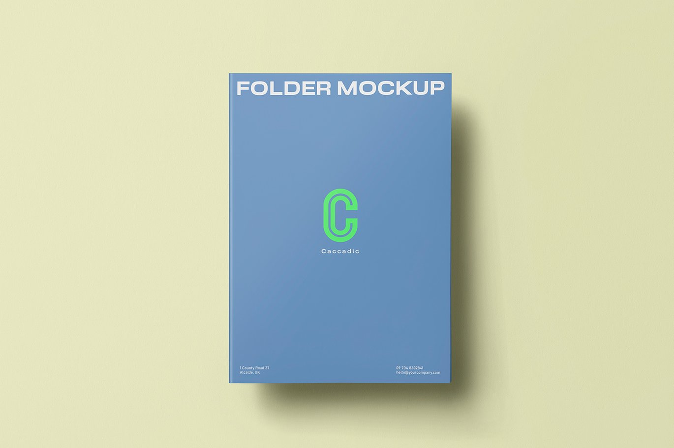Custom presentation folder printed by Nova Signage Prints Dubai displayed on office desk