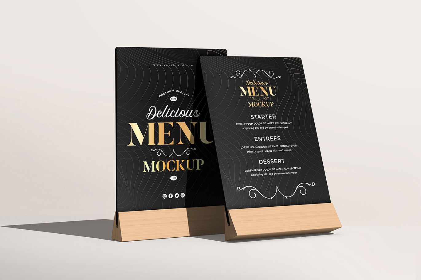 Cafe menu printing Dubai modern custom bi-fold menu design hospitality